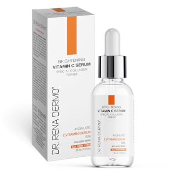 Dr Rena Dermo Vitamin C Gesichtsserum Kollagen (Collagen) Hyaluron Anti Aging Hochdosiert 30ml