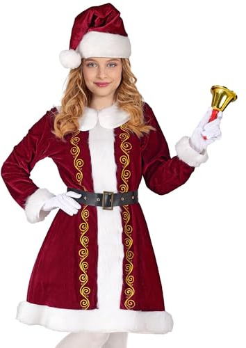 W WIDMANN MILANO Party Fashion – Barndräkt Mrs. Santa Claus, julklänning, julkvinna, juldräkt