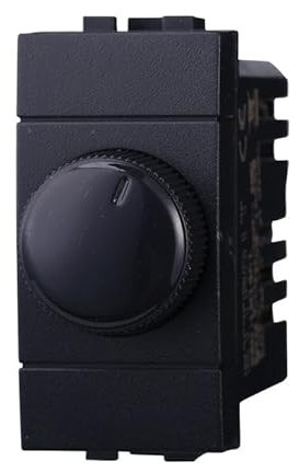 IXTRIMA Régulateur variateur à bouton 220 V, 100 – 1000 W, couleur noire, compatible avec Bticino Living International/Light