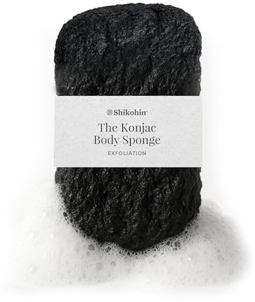 Konjac Body Sponge: Natural Exfoliating Shower Sponge from Konjac Root - Gentle Daily Body Cleanser for Radiant Skin - Vegan, Cruelty-Free, Made in Japan - Suitable for Sensitive Skin