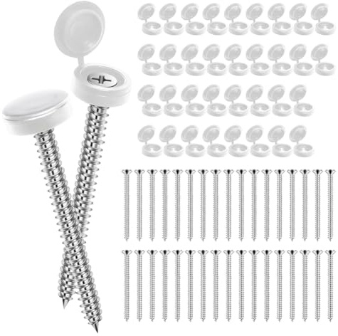 KEALLANS 36 Pezzi 8 X 3 Pollici per Persiane con Tappi per Persiane per Finestre, Persiane Esterne Esterne e Tappo