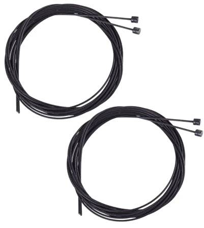 GARVALON Lot de 4 Câbles de Dérailleur et Frein pour Vélo de Route et VTT Câble de Changement de Vitesse 16 M Noir Compatible Durabilité et Performance Cyclisme