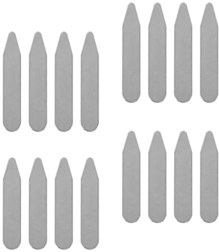 SUPVOX Stecche Pratiche e Versatili per Colletto Camicia in Acciaio Inossidabile Argento 16 Pezzi per Collo Uomo, Perfette per Lavoro e Eventi Importanti