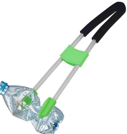Pinza Recogedora De Basura Mango Largo Ergonómico Metálico Antideslizante