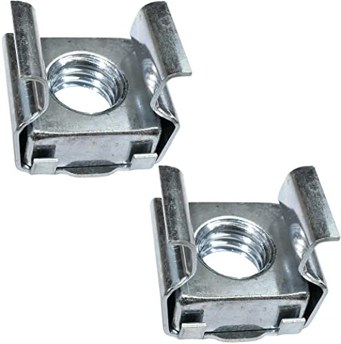 AERZETIX - C49670 - Juego de 2 tuercas enjauladas cuadradas - M8 - en acero al carbono galvanizado - para chapa - fijación de pared