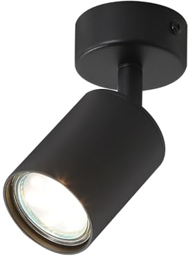 Lichtmaler Justerbar Spotlight Svart Spotlight Inomhus Väggbelysning | GU10 Lampa Inomhus Tak LED Vägglampa Kök Sovrum Vardagsrum Korridor, Ingen Glödlampa