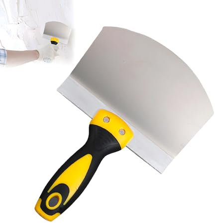 LUHOCIY Espatula Masilla, Espatulas Pintura, Espatulas Pladur Para Suelos y Paredes, Fácil de Limpiar Papel Pintado y Reparar Huecos, Acero Inoxidable Grosor 0,9mm, Duradero, Fácil de Limpiar
