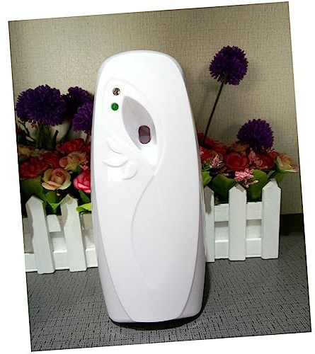 DEARMAMY Wall Mounted Automatic Perfume Dispenser 93x89x220mm Air Freshener Spray Timing Aerosol Humidifier for Indoor Use White