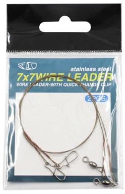 GKYQVE Professional Steel Leader Line Resistant Abrasion Proof Multiple Lengths Diameters for Fishing Enthusiasts Stainless Steel Fishing Wire Leader