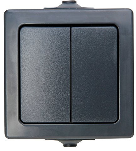 Kopp Nautic Serienschalter, Aufputz, für Feuchtraum, 250V (10A), IP44, anthrazit, 565515009