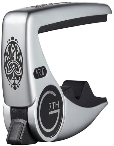 G7th Performance 3 Celtic Kapodaster Silver – Unik Tension Control & Adaptive Radieteknik – prisbelönt kapodaster med keltiskt mönster för akustiska och elektriska gitarrer