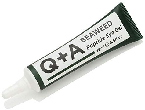 Q+A Seaweed Peptide Eye Gel (15ml), Under Eye Cream Alternative, Under Eye Brightener with Peptides, Seaweed & Aloe Vera, Hydrates, Smooths Fine Lines & Reduces Puffiness