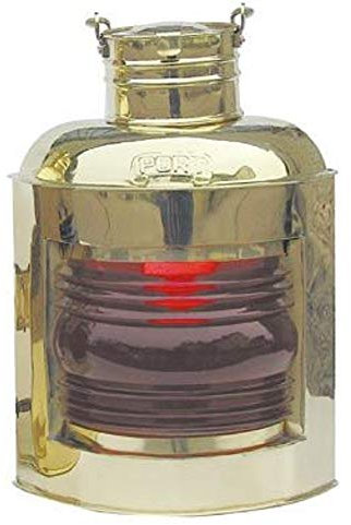 Positionslampe Backbordlampe rot Schiffslampe Messing 30cm Petroleumbrenner Backbord Lampe