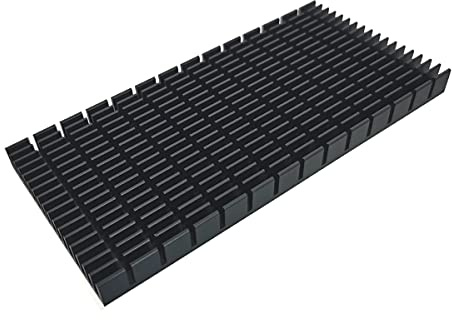 Aluminum Heat Sink Heatsink Module Cooler Fin Heat Radiator Board Cooling for Amplifier Transistor Semiconductor Devices Black Tone 150 mm (L) x 70 mm (W) x11 mm (H)