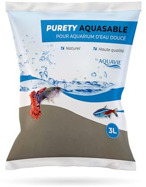 Sable Naturerl Aquasable en Sac, 0.2mm-1mm, 3 L, Extra Fin, Beige S0