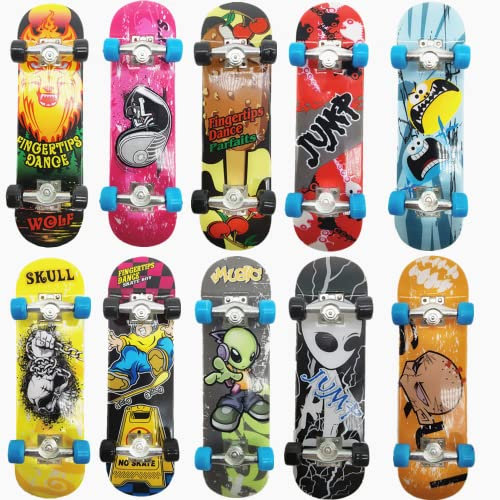 QINIFIFY Finger Skateboard Set, 4 Verdickt Mini Skateboards Fingerboard Spielzeug für Kinder Partytütenfüller Kindergeburtstag Mitgebsel Geschenke