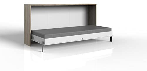 möbelando Klappbett Juist in SAN REMO Eiche NACHBILDUNG + Weiss. Abmessungen (BxHxT) 212x105x43 cm