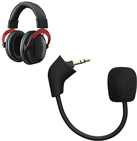 kwmobile Ersatz Kopfhörer Mikrofon kompatibel mit Kingston HyperX Cloud/Cloud X/CloudX Core Headset - Gaming Headphones Mikrofon mit 3,5 mm Klinkenstecker - Schwarz