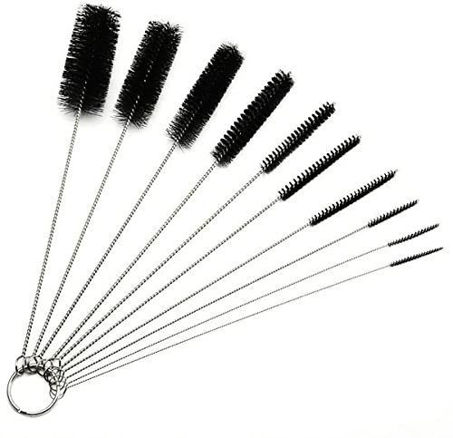 YSTrillion 10 PCS Cleaning Bottle Brush Set, Cepillos de Limpieza,Cepillo de Limpieza de Tubos,Nylon Cepillos de Botella,Cepillo Limpiador de Tuberías para Tubos de Rnsayo,Tetera,Pajitas