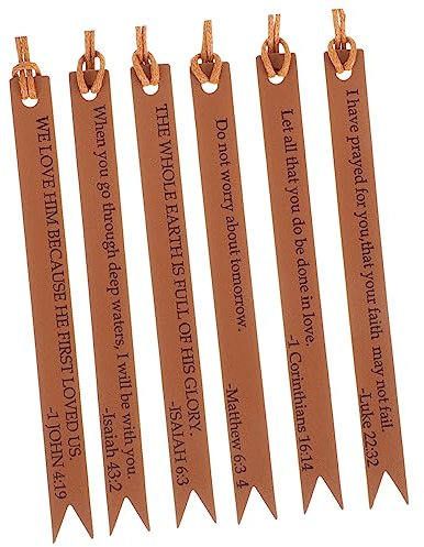 SOLUSTRE 6st Lesezeichen Aus Leder Lesezeichen Für Buchliebhaber Inspirierende Lesezeichen Bücherwurm-lesezeichen Ecke Lesezeichen Religiöse Lesezeichen Bronzieren Blattwender Mann Pu-leder