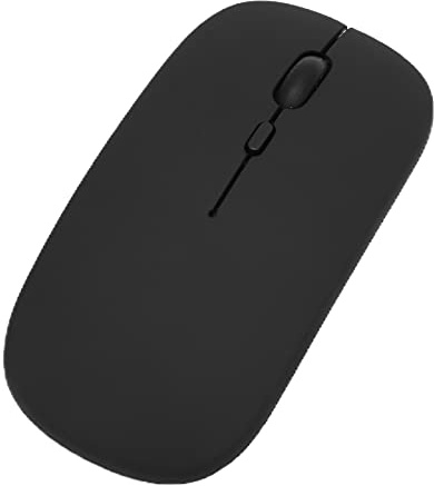 Ratón Inalámbrico de 2.4G, Mouse Inalámbrico Inteligente Portátil, Batería Recargable Incorporada, con Receptor BT y Cable de Carga, para Oficina, Computadora Portátil, Tableta, Regalos (modo dual)