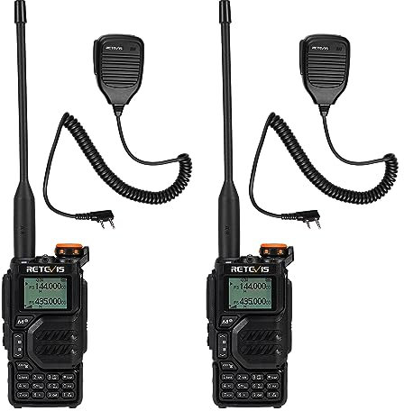 Retevis RA79 Walkie-Talkies mit Lautsprechermikrofon, Dualband-Amateurfunk, Ham Radios für Erwachsene Großer Reichweite, Einfach zu Koppeln, Kristallklarer Klang, 2-Wege-Radio für Reisen (2 Stück)