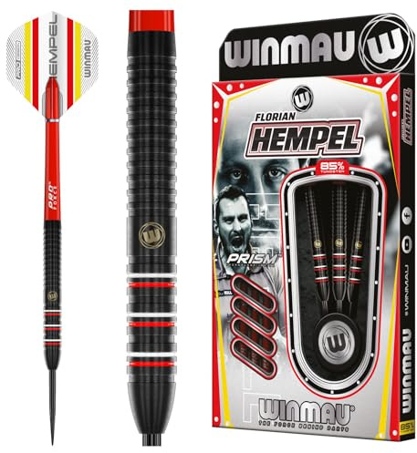 WINMAU Darts – 85 % Pro Series Professional dartset med dartvingar och dartskaft
