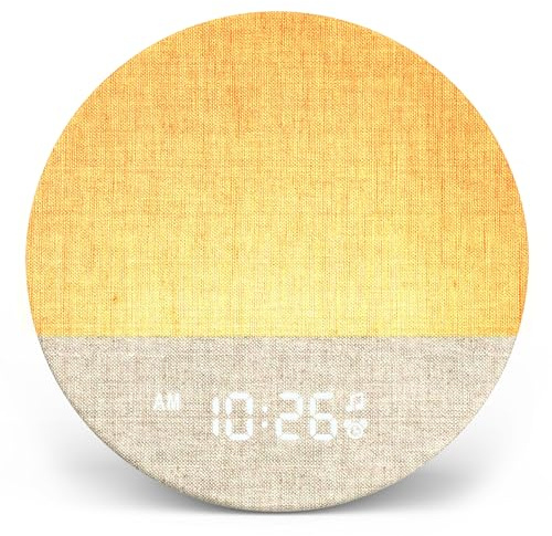 Dreamegg Sunrise 1 - Sunrise Alarm Clock, Sound Machine for Sleep, Customizable Sleep Routines, Dimmable Night Light, 29 Soothing Sounds, White Noise Machine, Wake Up Light for Bedrooms, Adults, Kids