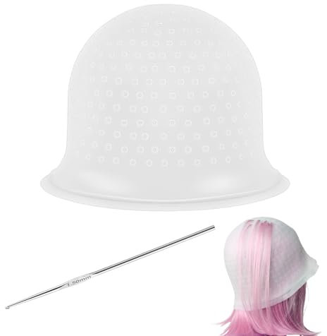 Kit per evidenziare i capelli, con gancio, in silicone, riutilizzabili, per tinture, colorazioni, macchie, senza fori