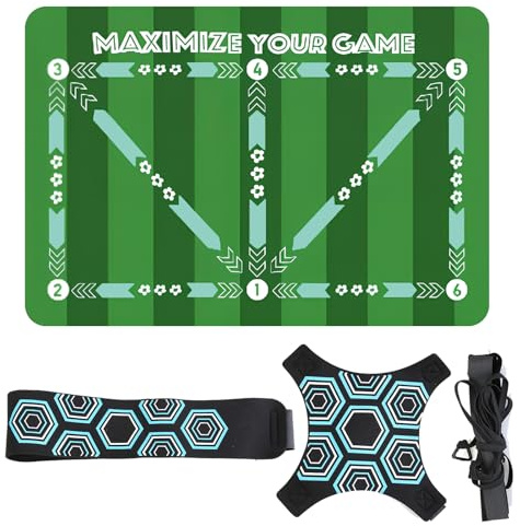 FunnAura 60 X 90 cm Football Footstep Training Mat, Non Slip Football Mastery Mat for Improving Soccer Skills Practice