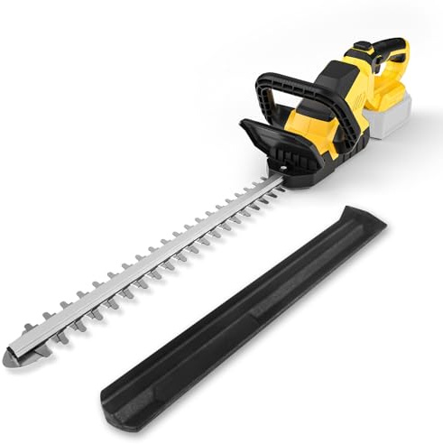 Tagliasiepi a batteria compatibile con batteria Dewalt da 20 V (senza batteria), 3000 rpm, forbici elettriche senza spazzole con lama da 52 cm e testa girevole a 180°