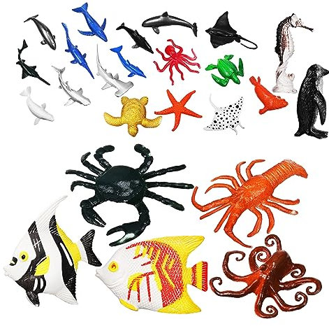 Abaodam STK Mini- Für Kleine Meerestiere Meeresdekorationen -Ornamente Fischspielzeug Miniatur-tierfiguren Ozeantierfiguren Gefälschter Fisch Meeresornament Plastik