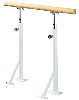 Barre de Ballet Portable et réglable - Barre de Danse autoportante et Robuste pour Les étirements et l'équilibre, Hauteur 80-120 cm, idéale pour Une Utilisation à Domicile et en Studio (blan