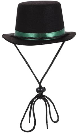 Cappello Festa per Pet Nero Regolabile, Copricapo Cosplay