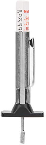 Misuratore di profondità del battistrada di pneumatici per auto, 1 misuratore di profondità universale per pneumatici 0-25 mm(monocromo)