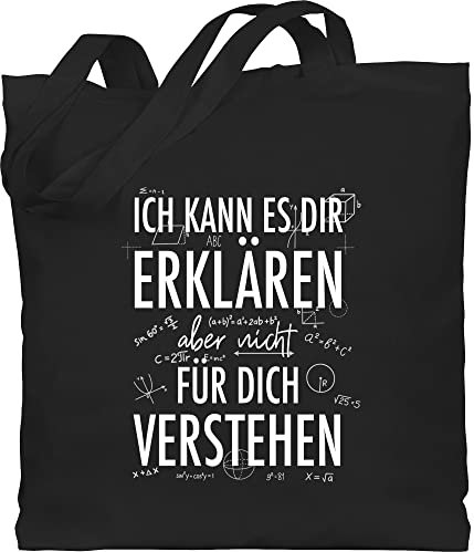 Baumwolltasche - Lehrer - Taschen - Ich kann es dir erklären aber nicht für dich verstehen weiß - Unisize - Schwarz - geschenk abschluss schule lehrer-tasche teacher stoffbeutel