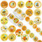 Grevosea 1000 Stück Biene Aufkleber, Honigbienen Aufkleber für Kinder Bienenparty Dekorationen 2,5 cm Klassenzimmer Aufkleber für Klassenzimmer-Belohnungen Scrapbooking Handwerk Party 16 Muster