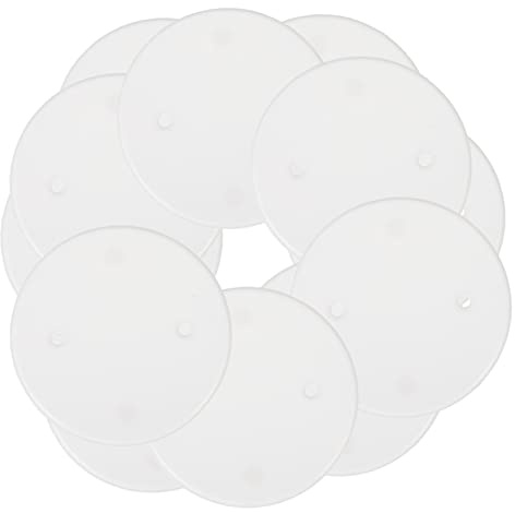 WOONEKY 30Pcs Round Ceiling Covers for Light Fixtures Cable Protection Board Ceiling Light Cover Plate Electrical Socket Surround for Home and Outdoor Use
