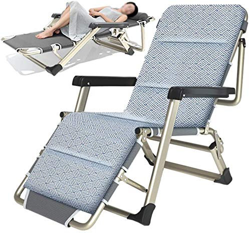 BUJOG Strandliege, Sonnenliegen, Garten-Relax-Sessel, Faltbarer Lounge-Sessel, Outdoor-Sonnensessel, Aluminium-Liege, Outdoor-Kissen