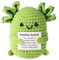 TOYMIS Grüner Positiver Axolotl, Axolotl Gehäkelt Emotionale Unterstützung Häkeln Positive Sprüche Gestrickte Tiere Positive Kartoffel Häkeln für Inspirierende Häkelgeschenke Partydekoration