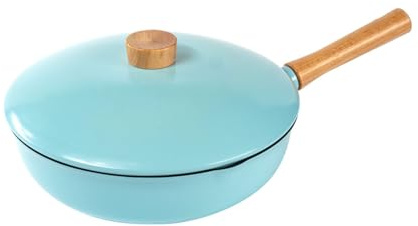 Non-Stick induktionsstekpanna, med bekvämt handtag, ägg- och omelettpanna, rostfri stekpanna, stekpanna 30 cm(Blue)