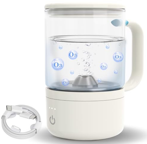 Tasse à eau à l'ozone pour rince-bouche pour des dents saines - Protection du ventre - Cadeau pour mari, épouse, famille, amis.