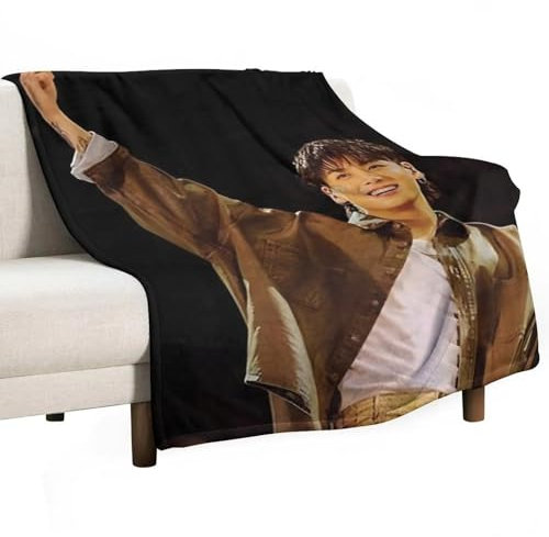 Generisch Decke Teppich Stranddecke Picknickdecke Reisedecke Flauschige Decke Jungkook Druckdecke Yogadecke Outdoor Reisedecke (1 XXS)