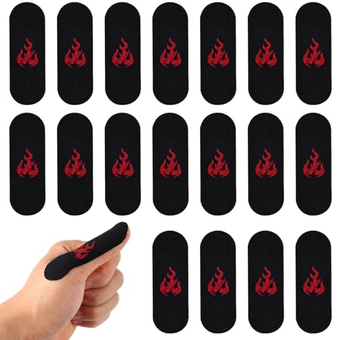 BOXOB 120pcs Ruban Adhésif Pouce Bowling Flamme, Anti-Transpiration Ruban Doigts pour Joueurs Pré-Coupé Protège-Pouce pour Hommes Femmes Accessoires de Bowling Meilleure Prise & Confort