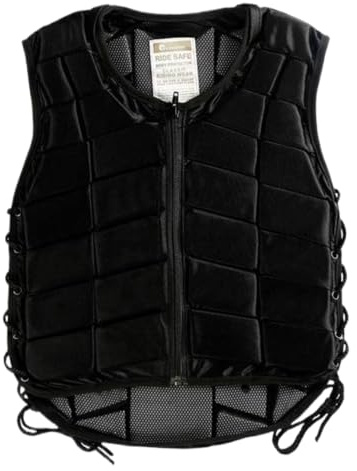 Chaleco para montar a caballo Chaleco protector de seguridad con absorción de impactos con cremallera Correa ajustable Ecuestre suave y transpirable para mujeres, niños y niñas, estilo 2 Equitac