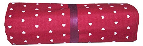 BA COLLECTION Grandfoulard - Telo copritutto - copridivano - copriletto- tendaggio col. Rosso MOD. Cuoricini 240x260 cm