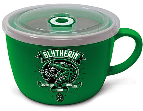 Pyramid International GP85903 - Taza de sopa y aperitivos de Harry Potter, diseño de escudo de serpiente Slytherin, tamaño 60 cm