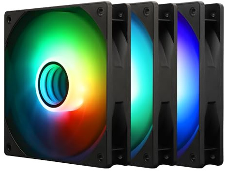 Thermalright TL-C12B-S V3 120mm ARGB CPU Cooler Fan with Mirror Light Effect, Silent PWM Fan, 1500RPM Speed, Black