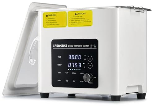 CREWORKS 3L Digital Ultraljudsrengörare Ultraljudsbricka 120W Uppvärmning 100W Tyst Ultraljudsrengöringsmaskin Avgasningsläge 7 oscillationsnivåer 3 lägen med timer