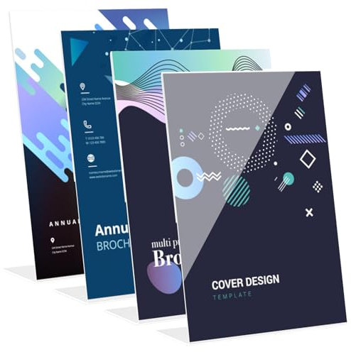 Czemo A4 Aufsteller Transparent 4 Stück - Tischaufsteller Acryl Ständer DIN A4 Plexiglas für Fotos, Cafés, Restaurants, Ausstellungen, Büros, Werbeaktionen